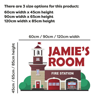 Fire Service Wall Sticker - Fire Station Personalised Wall Art