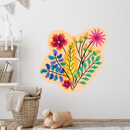Floral Wall Sticker - Flower Group Wall Art