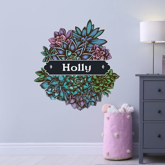 Floral Wall Sticker - Personalised Sticker Flower Wall Art