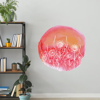 Dining Room Wall Sticker - Flowers and Birds Decal Wall Art