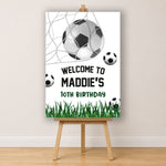 Football Birthday Sign - Football In Net Personalised Foamex Board