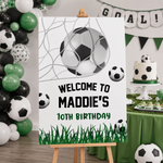 Football Birthday Sign - Football In Net Personalised Foamex Board