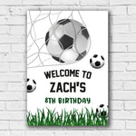 Football Birthday Sign - Football In Net Personalised Foamex Board