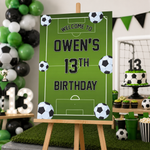 Football Birthday Sign - Football Pitch Personalised Foamex Board