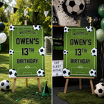 Football Birthday Sign - Football Pitch Personalised Foamex Board