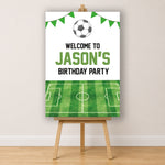 Football Birthday Sign - Green Bunting Personalised Foamex Board