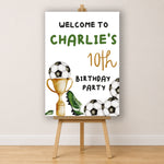 Football Birthday Sign - Watercolour Trophy Personalised Foamex Board