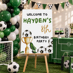 Football Birthday Sign - Watercolour Trophy Personalised Foamex Board