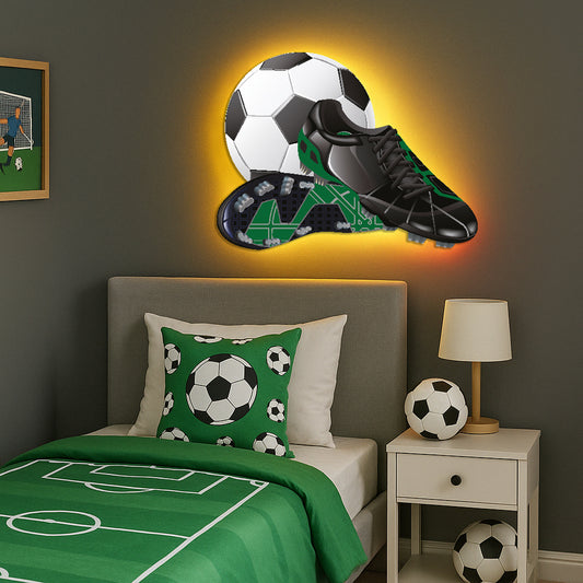 Football and Boots LED Backlit Wallpop