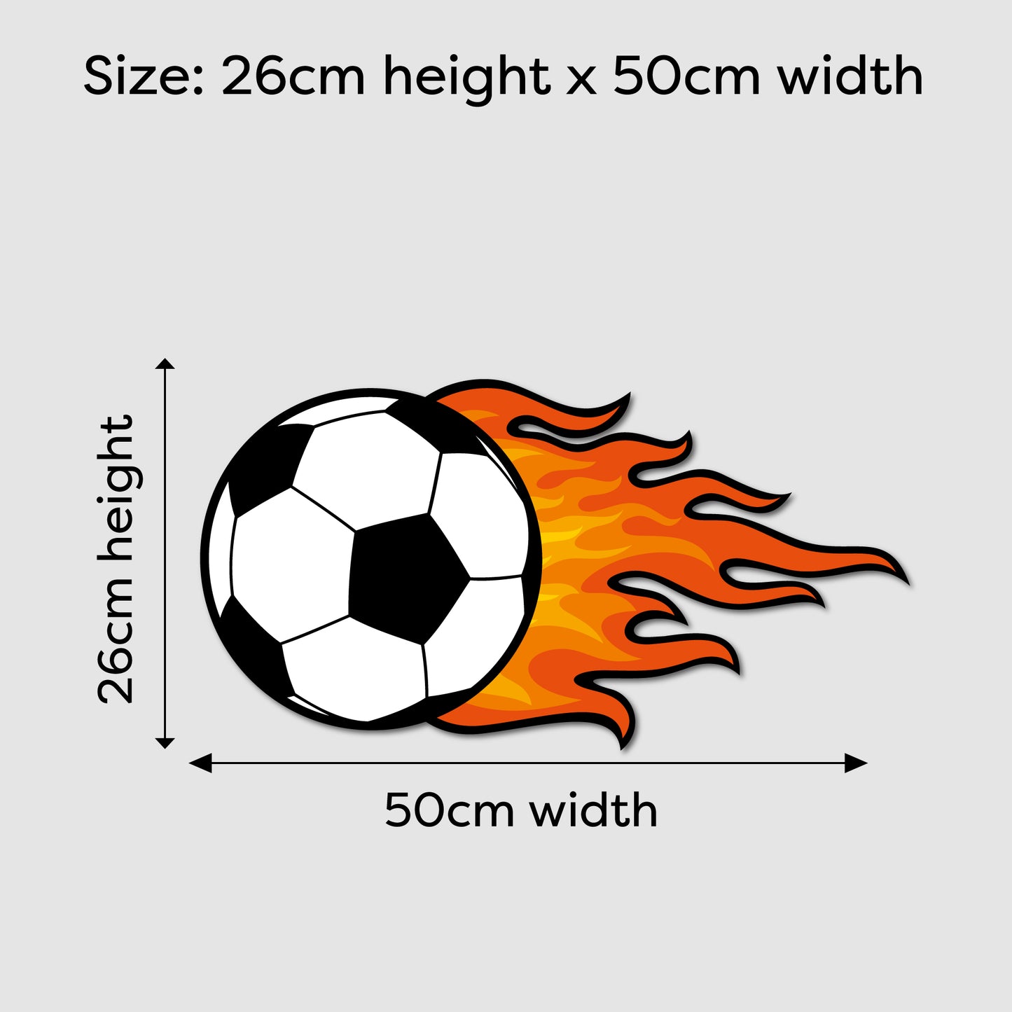 Football and Flames LED Backlit Wallpop