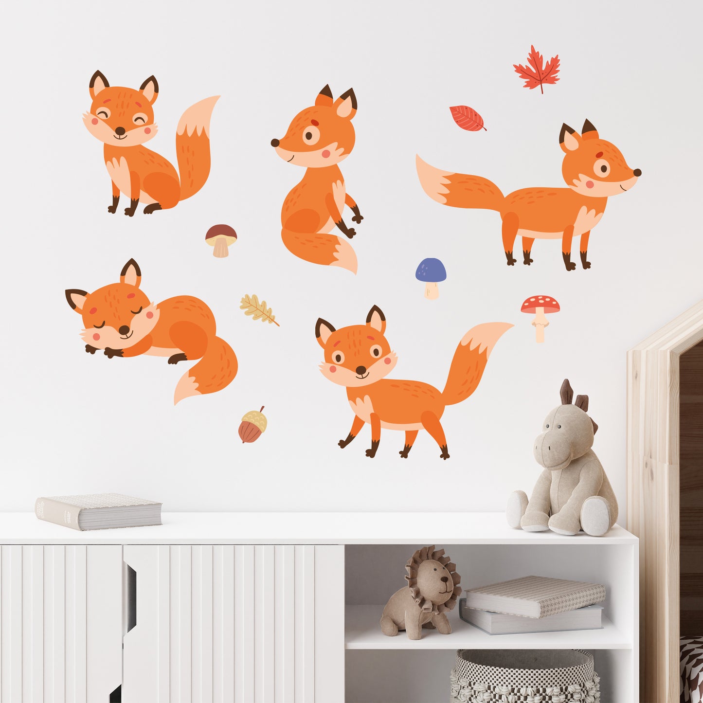 Animal Wall Sticker - Fox Decal Set Wall Sticker