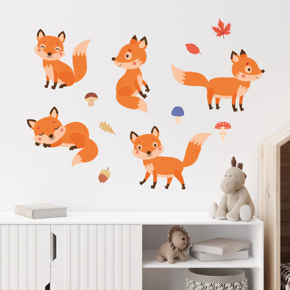 Animal Wall Sticker - Fox Decal Set Wall Sticker
