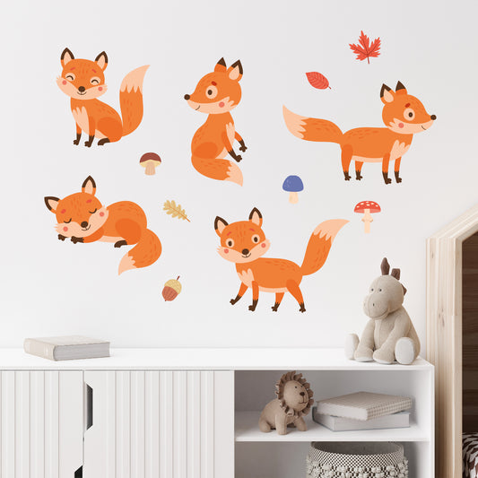 Animal Wall Sticker - Fox Decal Set Wall Art