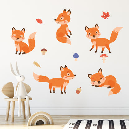Animal Wall Sticker - Fox Decal Set Wall Sticker