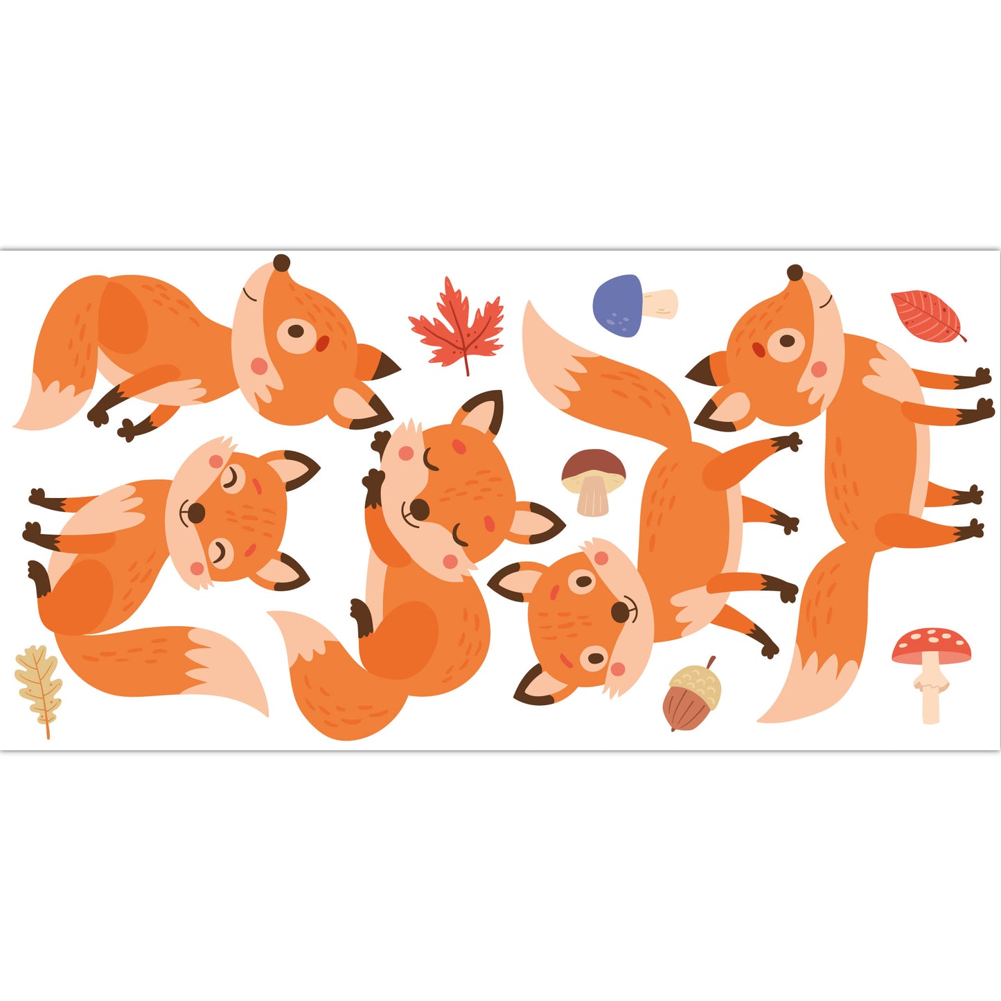 Animal Wall Sticker - Fox Decal Set Wall Sticker