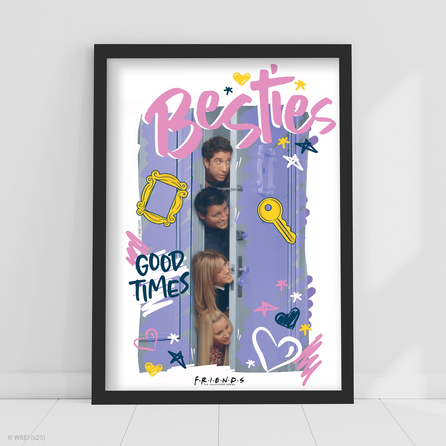Friends Print – Besties Door Doodle Poster Wall Art