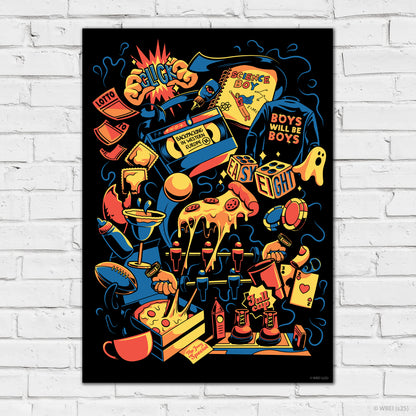 Friends Print – Boys Will Be Boys Logo Poster Wall Art