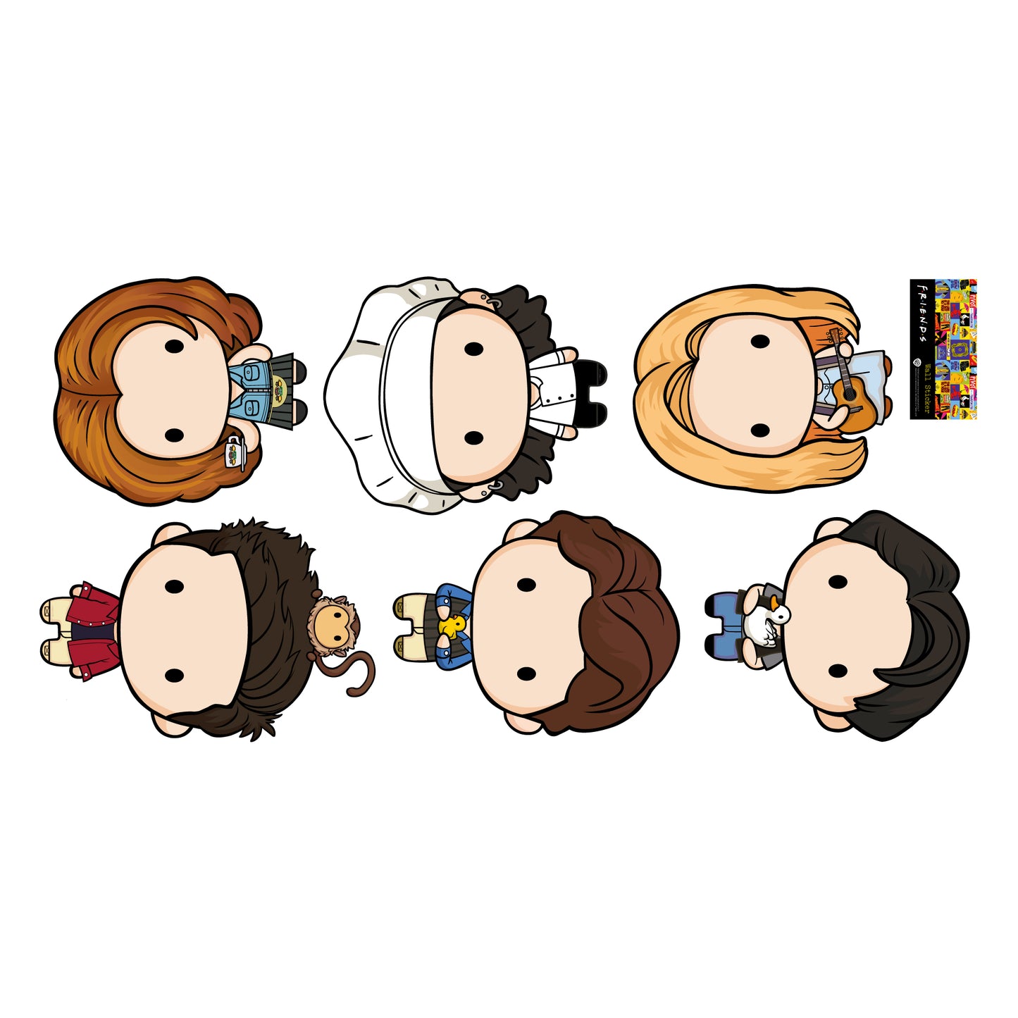 Friends Wall Sticker - Friends Cartoon Character Set Decal Wall Art