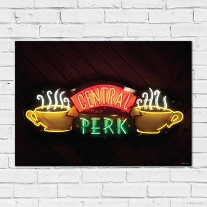 Friends Print – Central Perk Glowing Logo Poster Wall Art