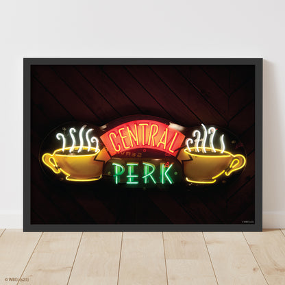 Friends Print – Central Perk Glowing Logo Poster Wall Art