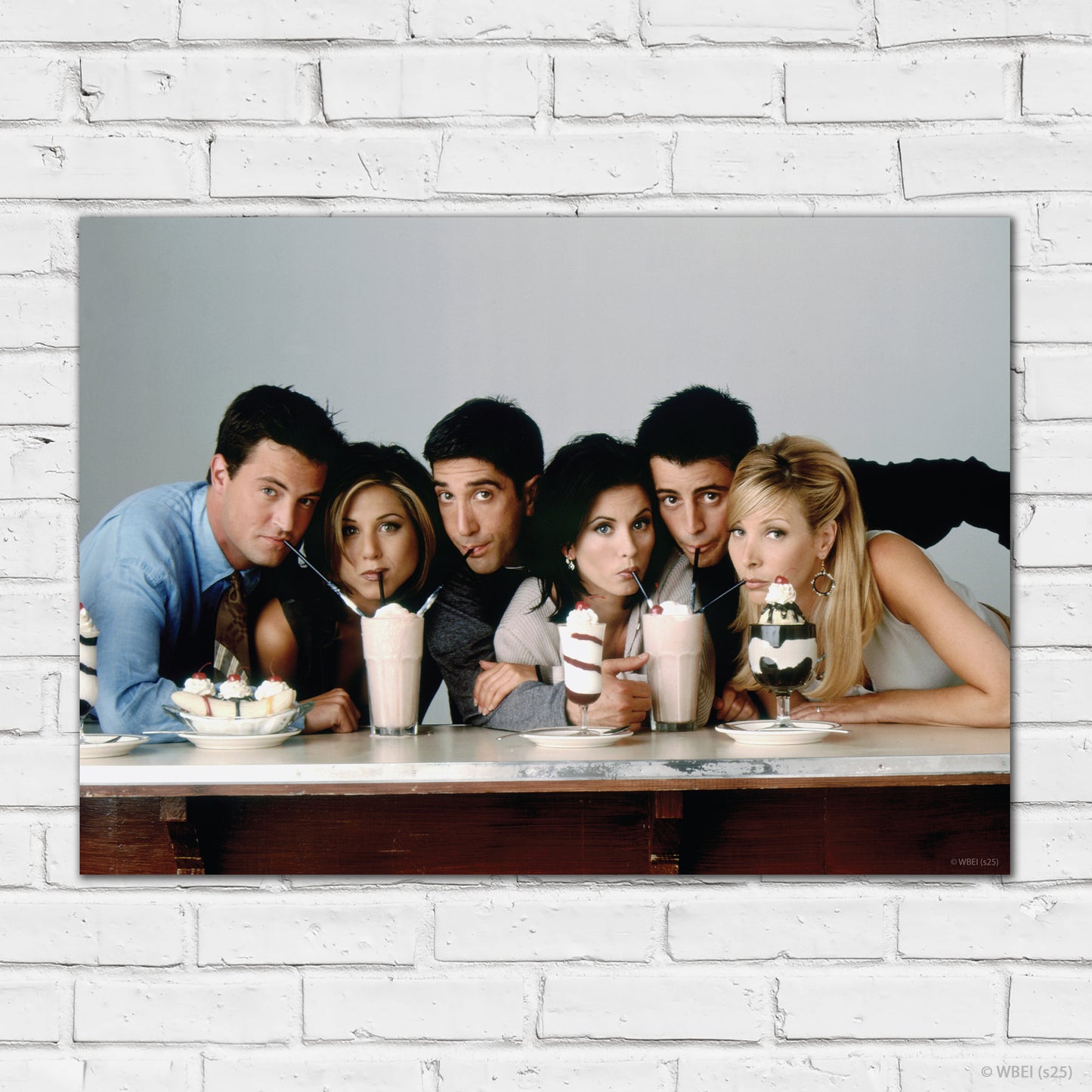 Friends Print – Group Milkshake Photo Poster Wall Art
