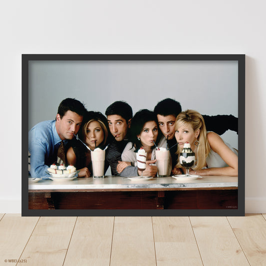 Friends Print – Group Milkshake Photo Poster Wall Art