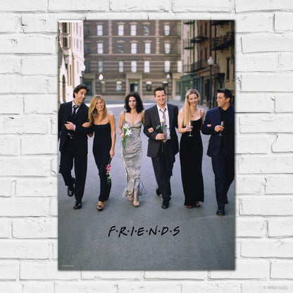 Friends Print – Group Walking Down Street Photo Poster Wall Art