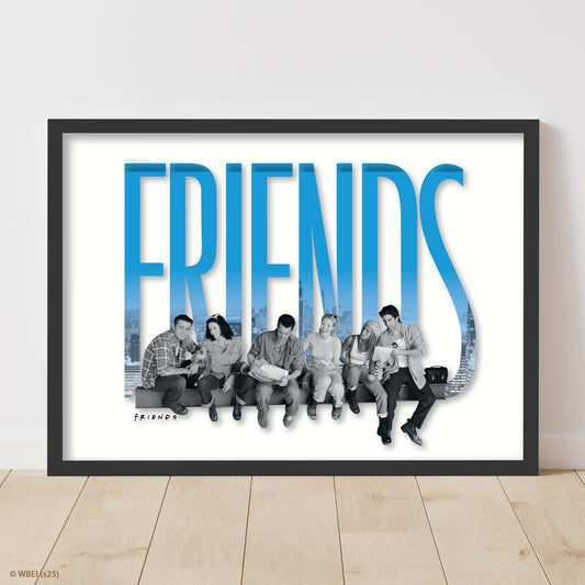 Friends Print – Lunch Break Blue Text Poster Wall Art