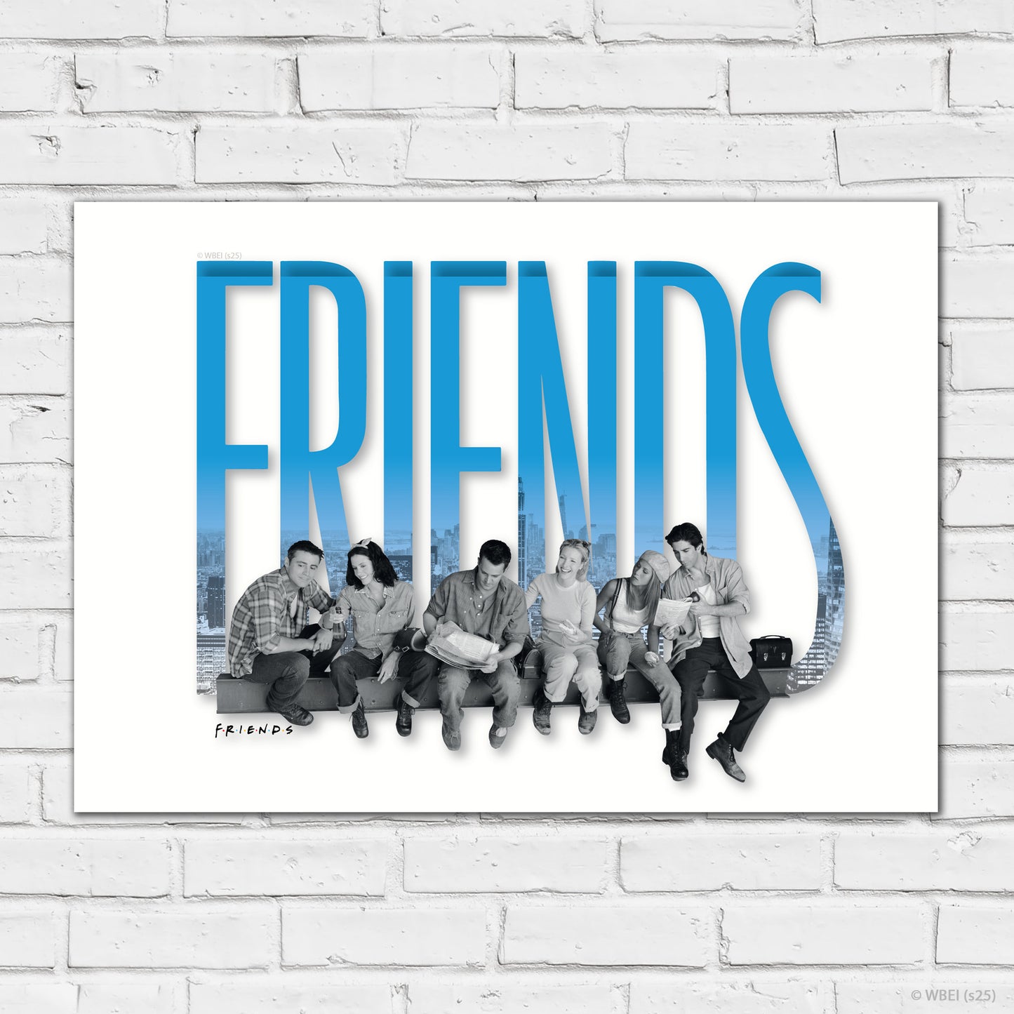 Friends Print – Lunch Break Blue Text Poster Wall Art