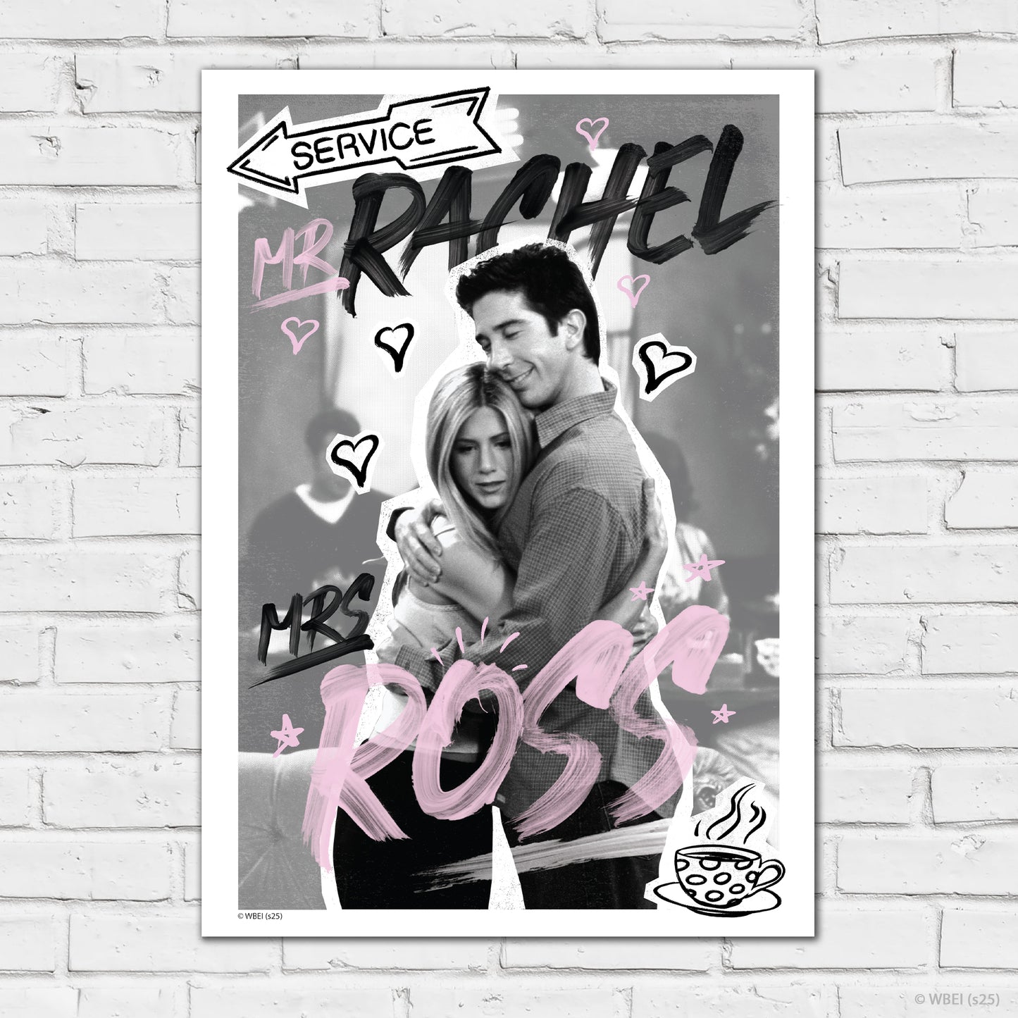 Friends Print – Mrs Rachel And Mr Ross Poster Wall Art