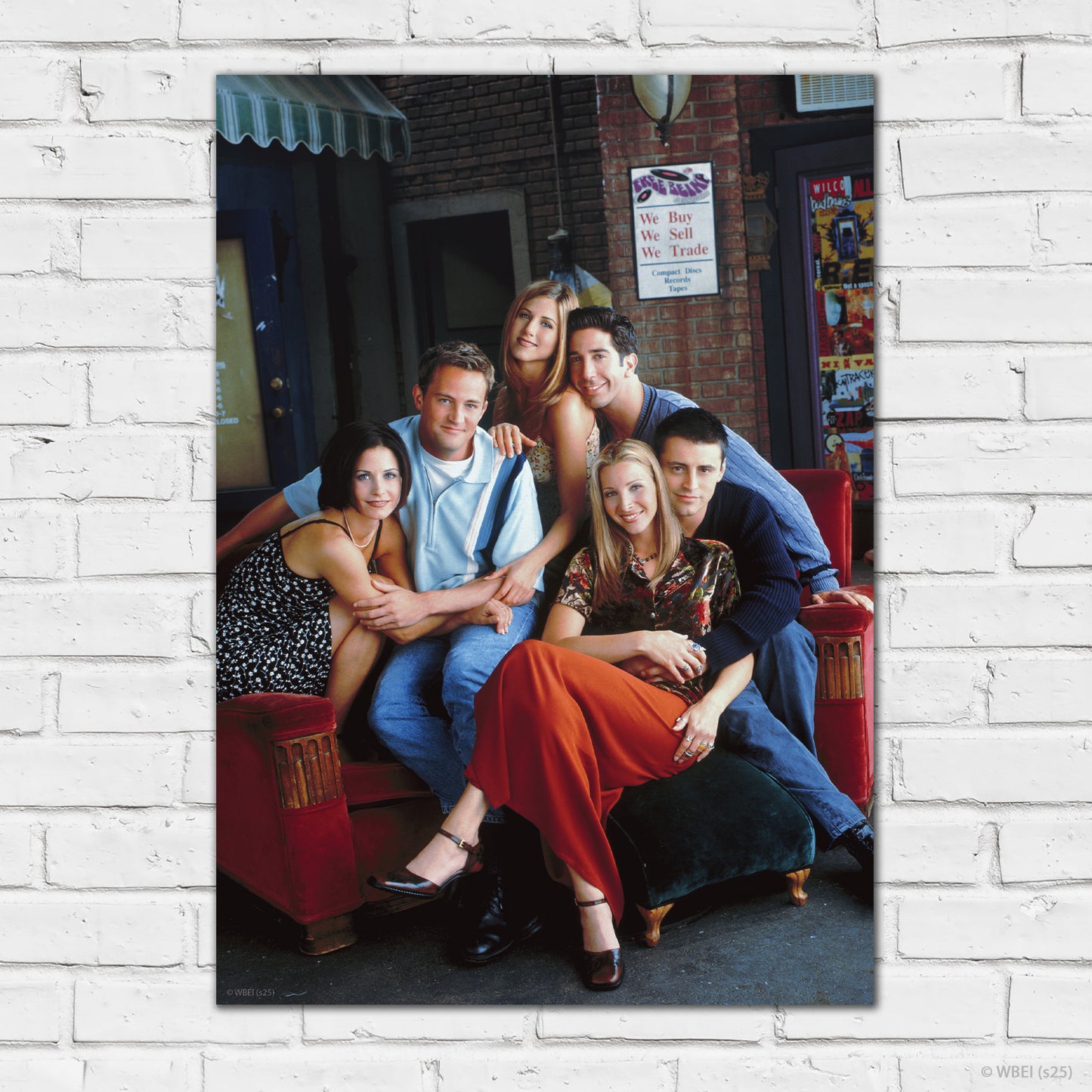 Friends Print – Outside Central Perk Group Sofa Photo Poster Wall Art