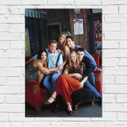Friends Print – Outside Central Perk Group Sofa Photo Poster Wall Art