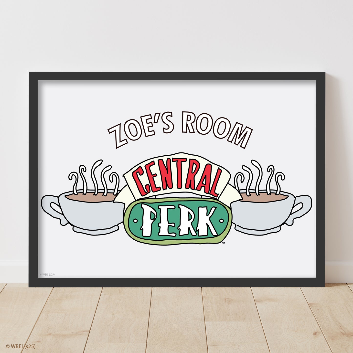 Friends Print – Central Perk Logo Personalised Name Poster Wall Art