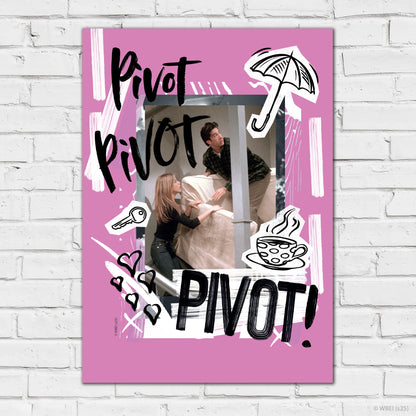 Friends Print – Ross And Rachel Pivot Pink Poster Wall Art