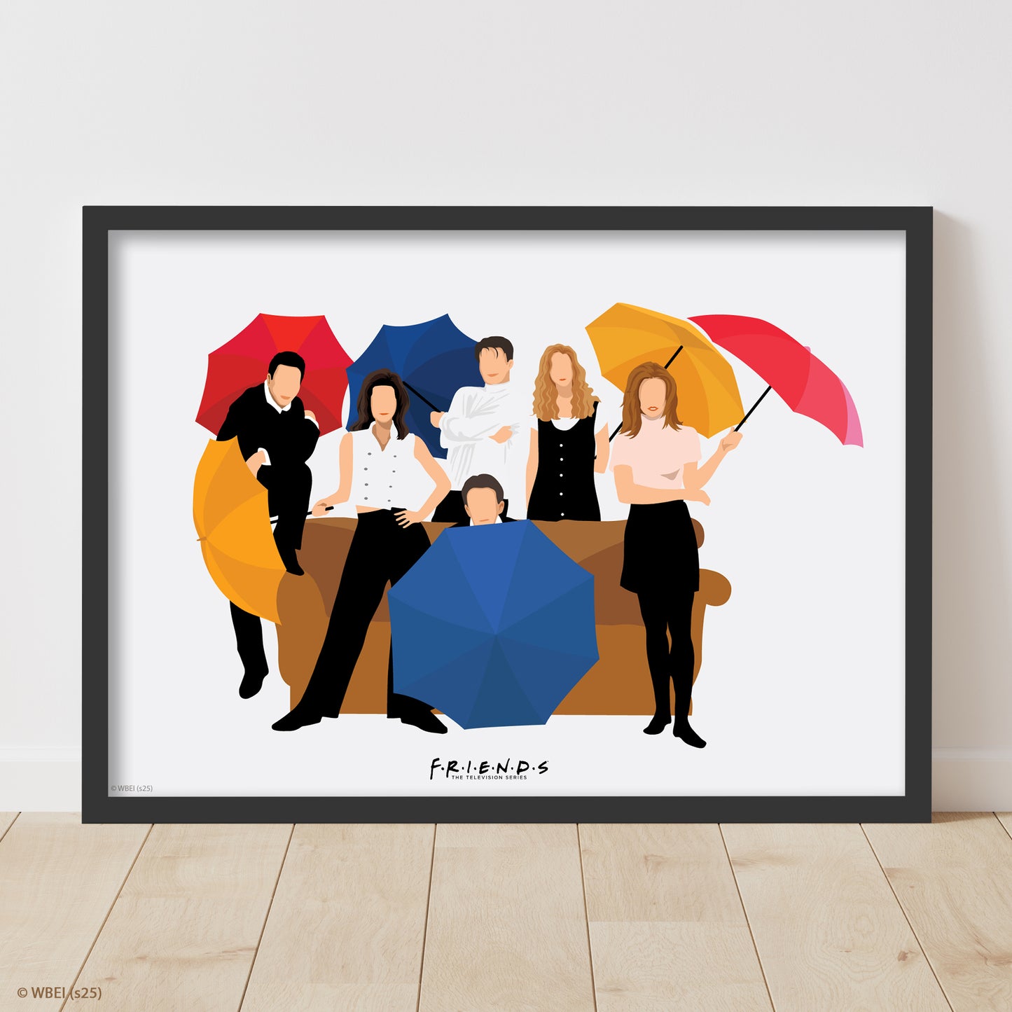 Friends Print – Group Intro Illustration White Poster Wall Art