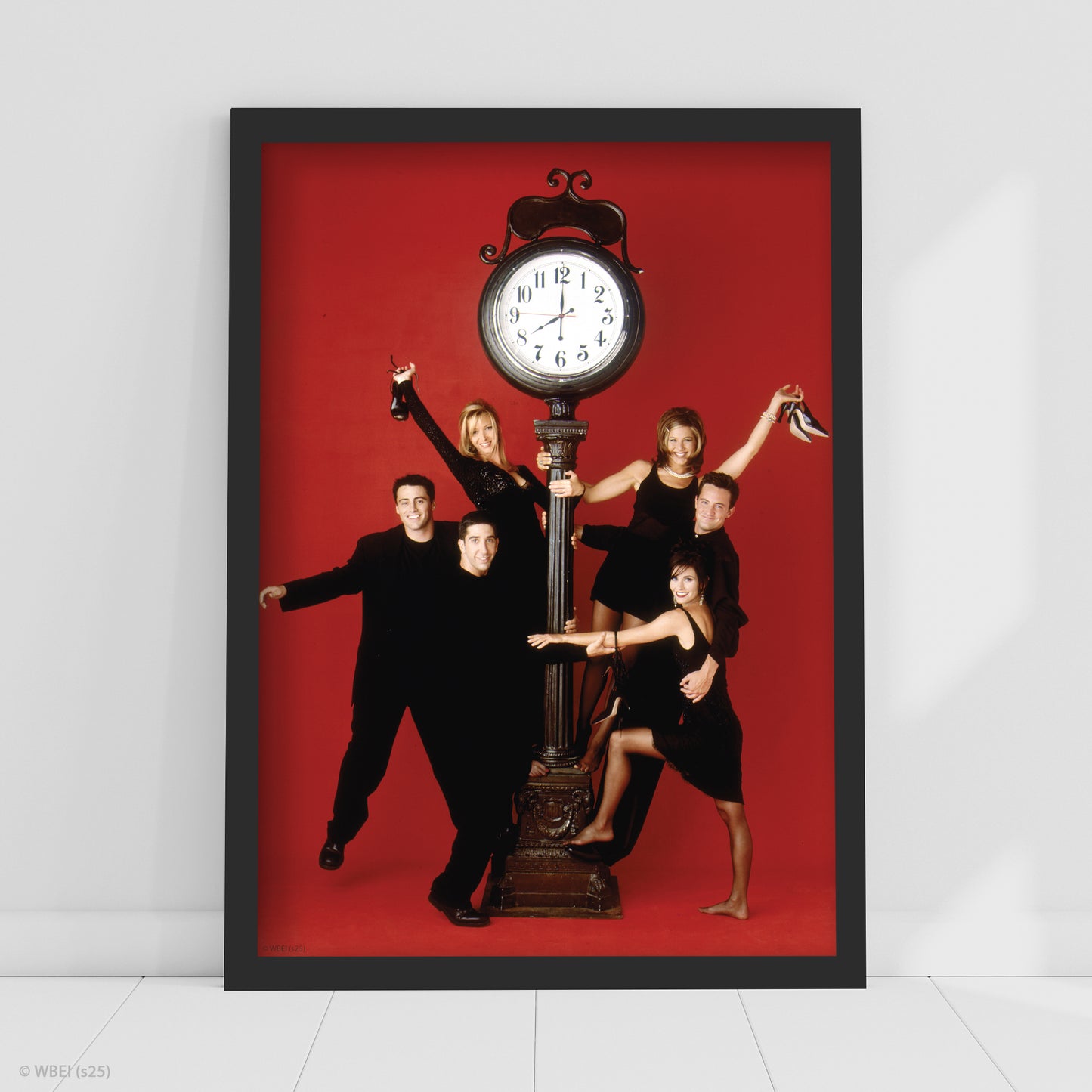 Friends Print – The Group With Clock Poster Wall Art