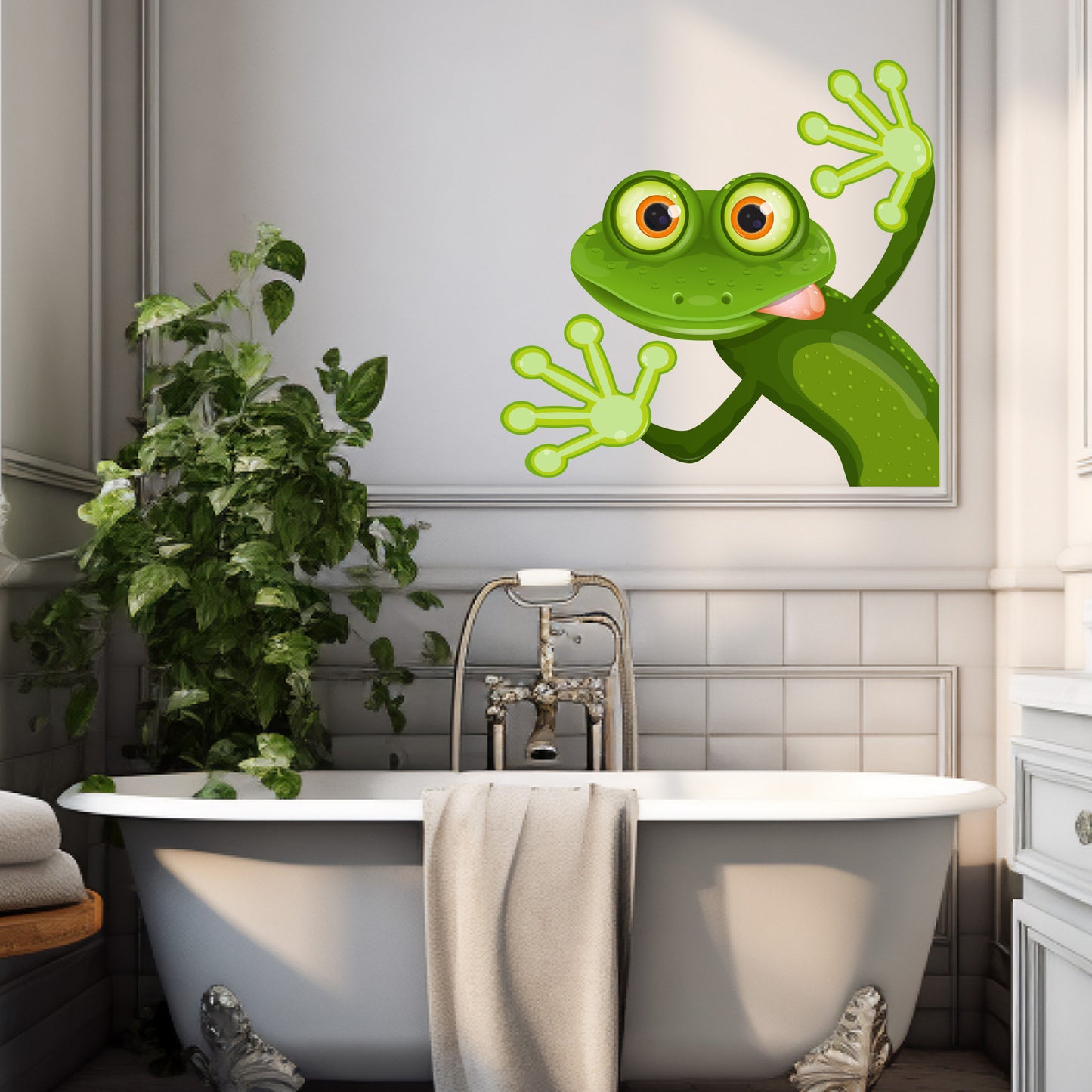 Bathroom Wall Sticker - Frog Decal Wall Art