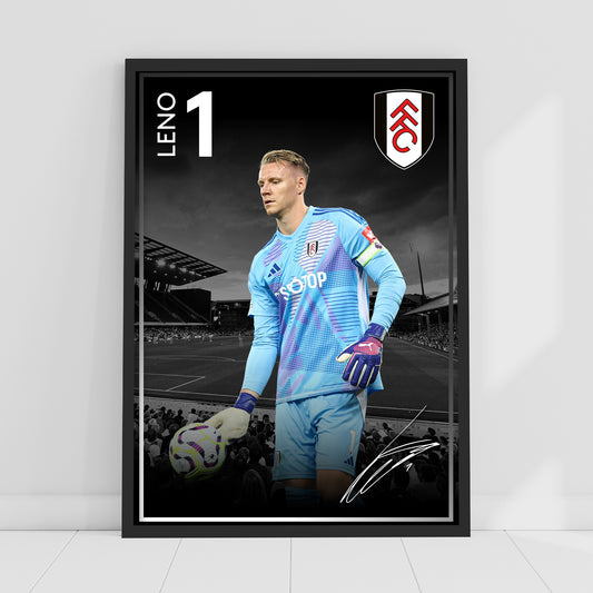Fulham FC Print - Leno 24/25 Player Poster