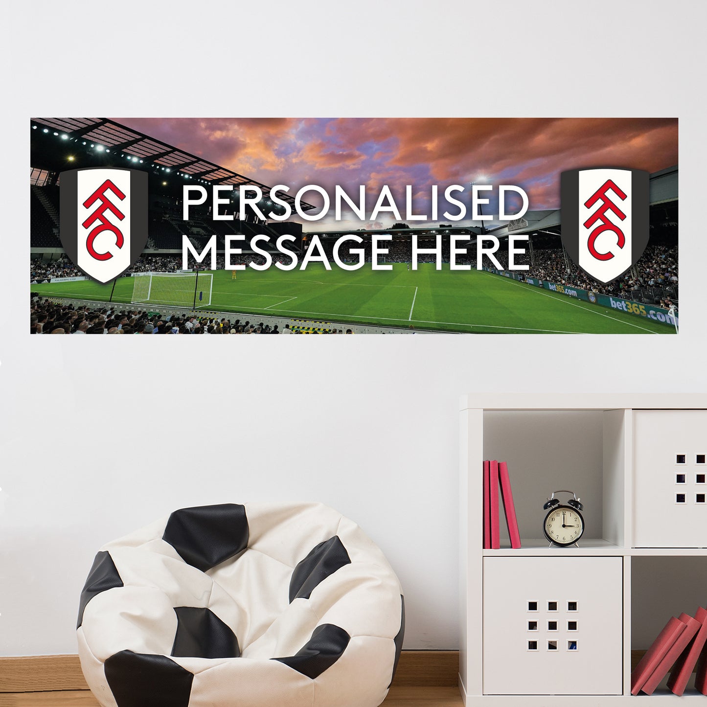 Fulham Birthday - Personalised Football Banner Wall Sticker