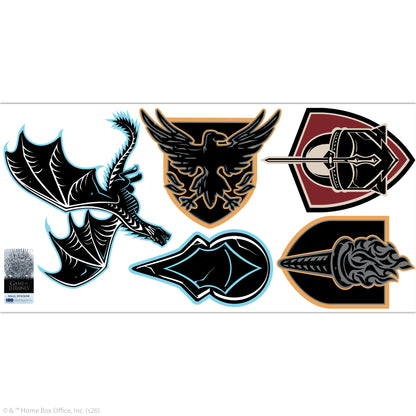 Game of Thrones™ Wall Sticker - House Crests Decal Set Wall Art