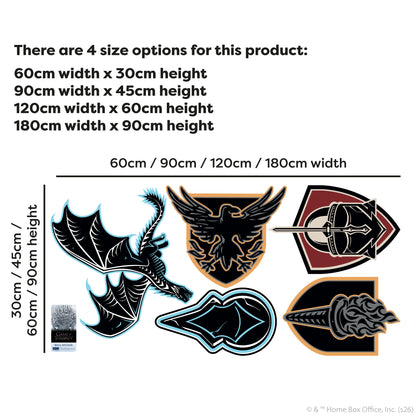Game of Thrones™ Wall Sticker - House Crests Decal Set Wall Art