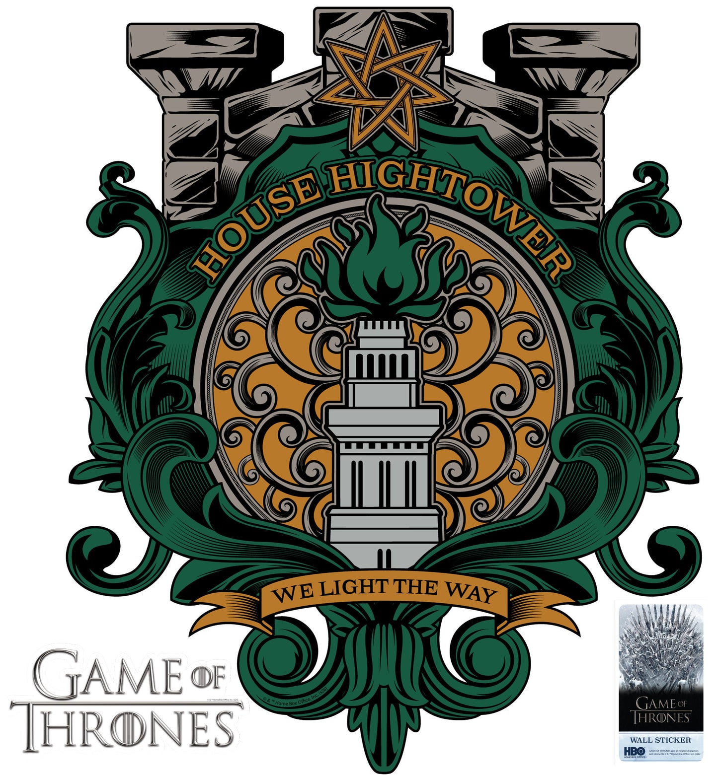 Game of Thrones™ Wall Sticker - House Hightower Crest Decal Wall Art