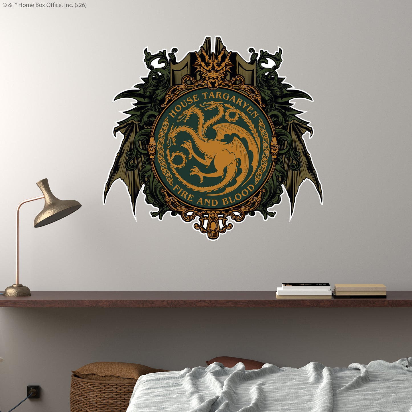 Game of Thrones™ Wall Sticker - House Targaryen Green Crest Decal Wall Art