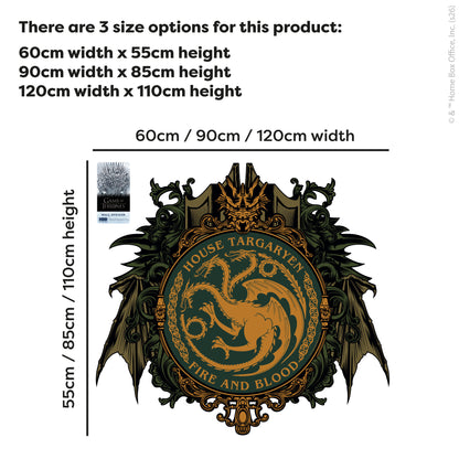 Game of Thrones™ Wall Sticker - House Targaryen Green Crest Decal Wall Art