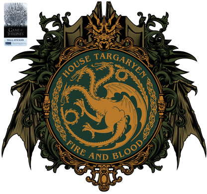 Game of Thrones™ Wall Sticker - House Targaryen Green Crest Decal Wall Art