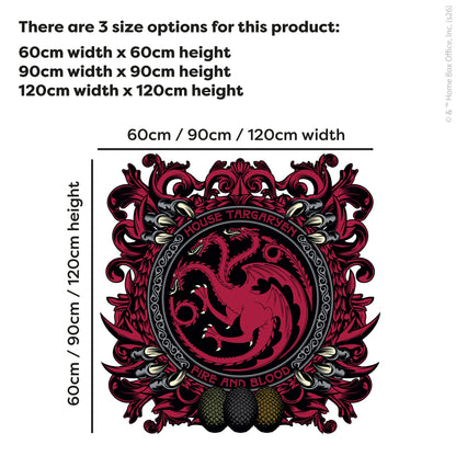 Game of Thrones™ Wall Sticker - House Targaryen Red Crest Decal Wall Art