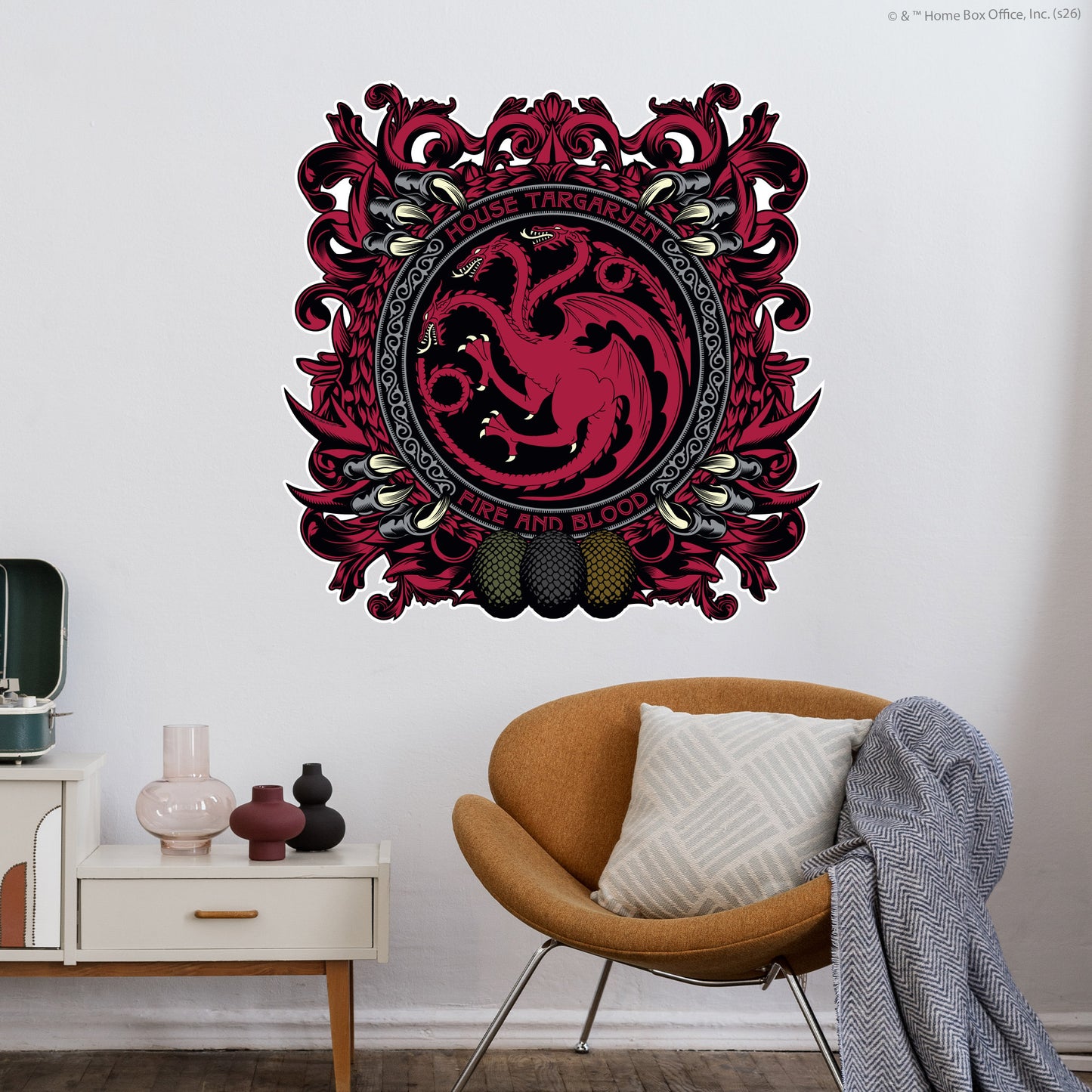 Game of Thrones™ Wall Sticker - House Targaryen Red Crest Decal Wall Art