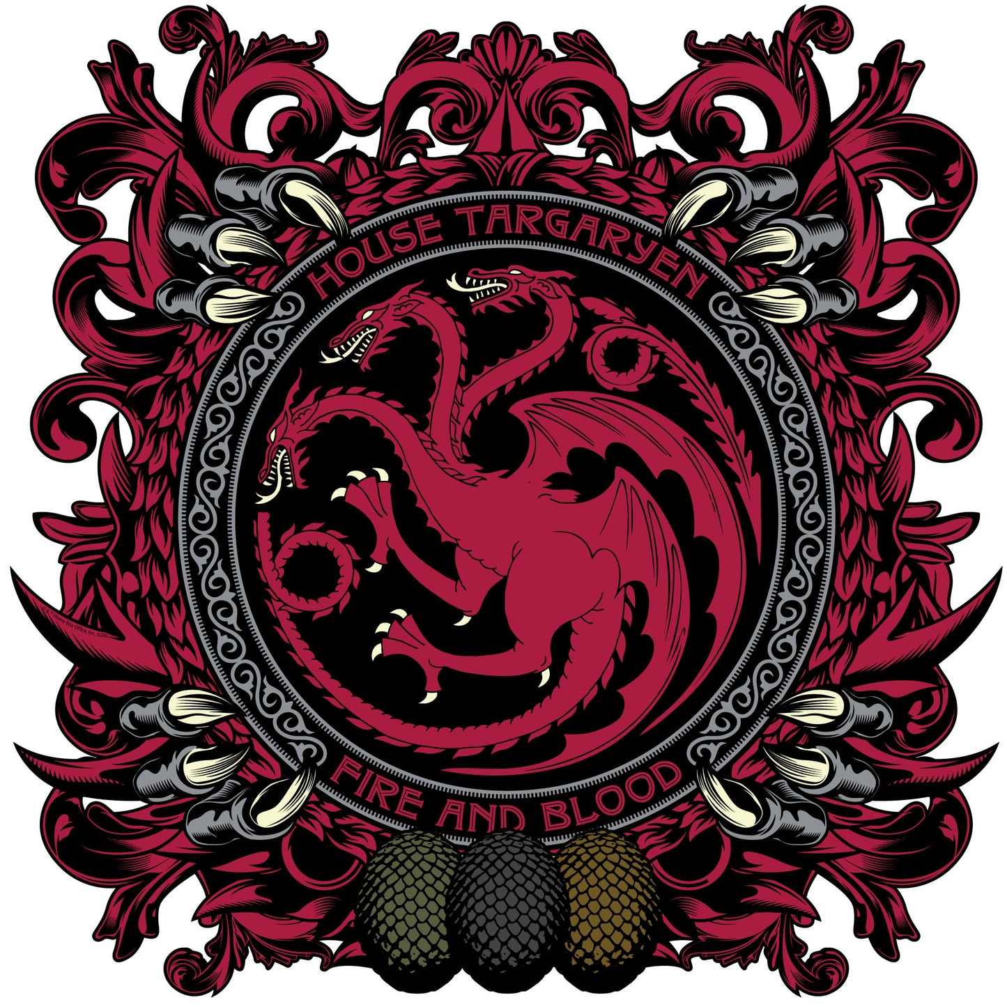 Game of Thrones™ Wall Sticker - House Targaryen Red Crest Decal Wall Art