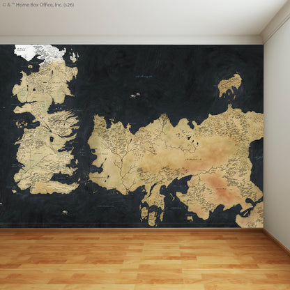 Game of Thrones™ Full Wall Mural - Westeros Map Wall Art