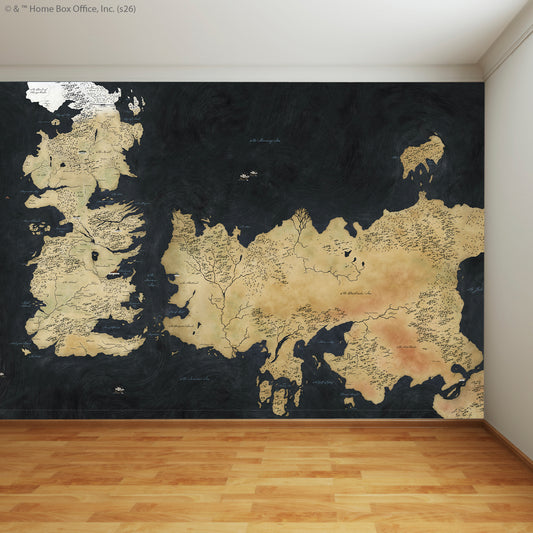 Game of Thrones™ Full Wall Mural - Westeros Map Wall Art